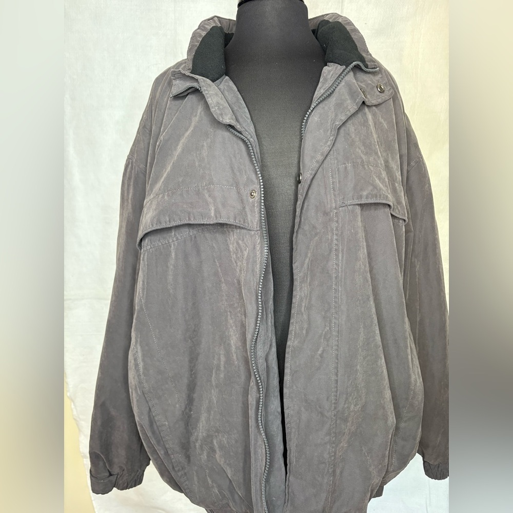 St. John’s Bay Men’s 3X Gray Fleece-Lined Winter Jacket